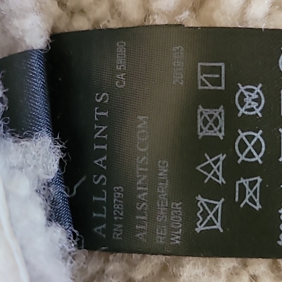 All Saints REI Shearling biker jacket - Picture 8 of 9